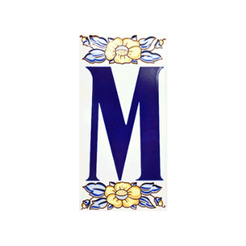 PIEZA  LETRA M CERAMICA