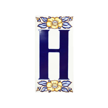 PIEZA  LETRA H CERAMICA